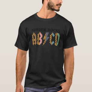 Kinder Rocks Abcd Leopard Abcd Rocks  Back To Scho T-Shirt