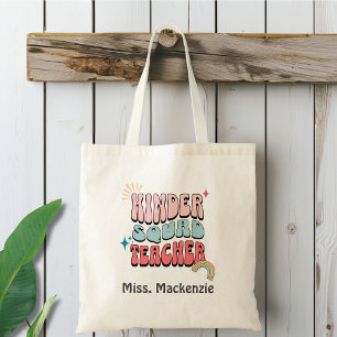 Kinder Squad Teacher Personalized Tote Bag