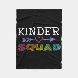 Kinder Squad Teachers Back To School Kindergarten  Fleece Blanket