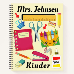 Kinder Teacher's School Supplies Notebook