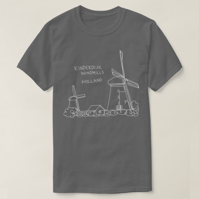 Kinderdijk Windmills Holland 2 T-Shirt (Design Front)