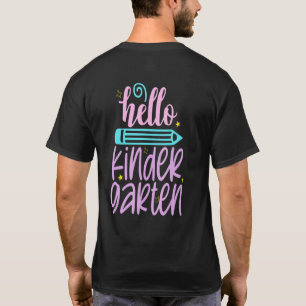 Kindergarten 1st Day Hello Kindergarten School T-Shirt