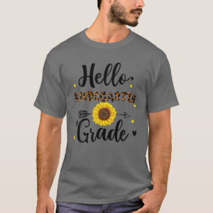 Kindergarten 1St Day Of School Teacher Leopard T-Shirt
