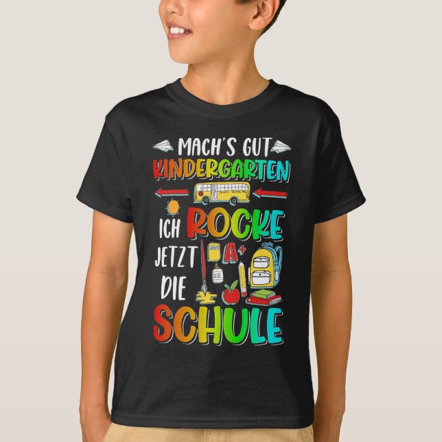 Kindergarten Abschied Junge Mädchen Schule Schulki T-Shirt (Front)