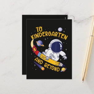 Kindergarten And Beyond Astronaut Back To School Holiday Postcard