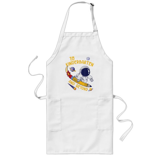 Kindergarten And Beyond Astronaut Back To School Long Apron (Front)