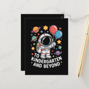 Kindergarten And Beyond Astronaut Space Holiday Postcard