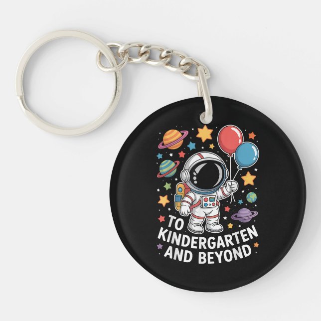 Kindergarten And Beyond Astronaut Space  Keychain (Front)