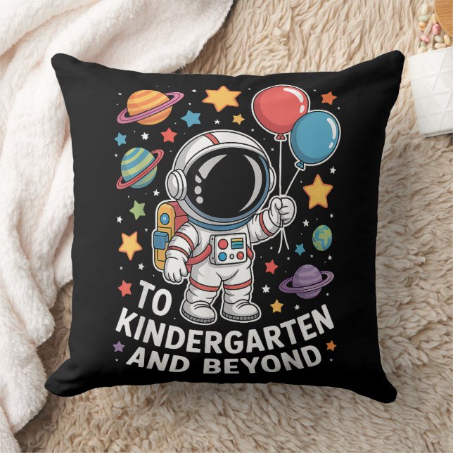 kindergarten and beyond astronaut space throw pillow (Blanket)