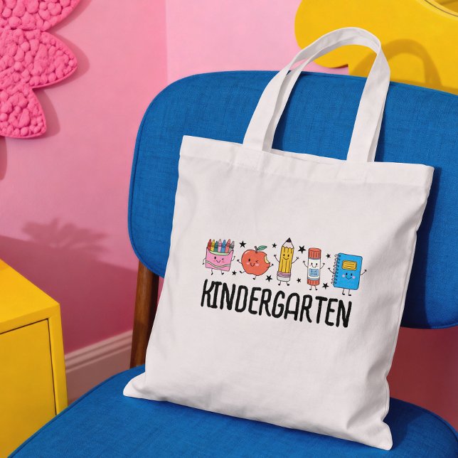 Kindergarten Back to School Cute Doodle  Tote Bag (Creator Uploaded)