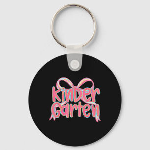 Kindergarten Back To School Cute Girl School Outfi Keychain