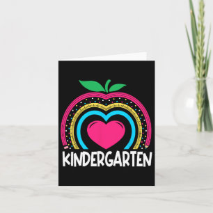 Kindergarten Boho Rainbow Teacher Team Kinder Squa Card