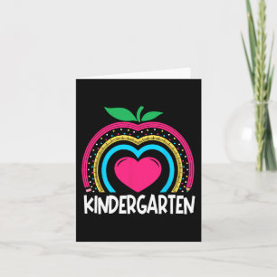 Kindergarten Boho Rainbow teacher team Kinder squa Card