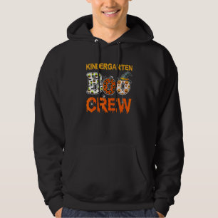Kindergarten Boo Crew Halloween Kinder Teacher Stu Hoodie