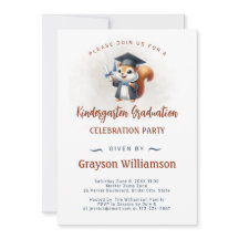 Kindergarten Boy Graduation Squirrel