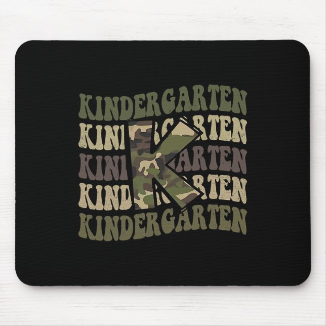 Kindergarten Camo Camouflage Boy Teacher Back To S Mouse Pad (Front)