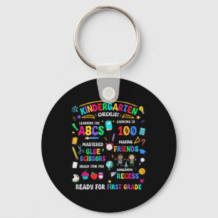 Kindergarten Checklist Ready For First Grade Back Keychain