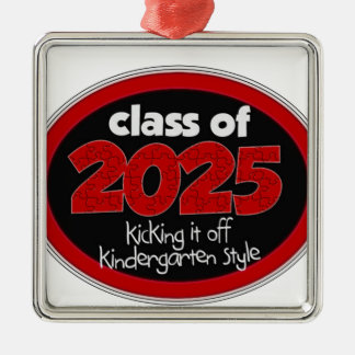 Kindergarten Class of 2025 School Kids Grade Metal Ornament