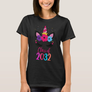 Kindergarten Class Of 2032 Unicorn First Day Of Sc T-Shirt