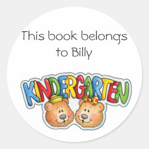 Kindergarten Classic Round Sticker
