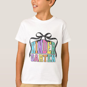 Kindergarten Coquette Bow Back To School Funny Tea T-Shirt