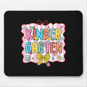 Kindergarten Coquette Pencil Bow Back To School Te Mouse Pad
