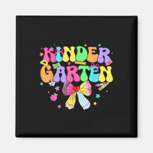 Kindergarten Coquette Pencil Bow Teacher Girl Wome Magnet
