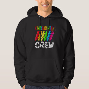Kindergarten Crew Back To School Crayon Teacher St Hoodie