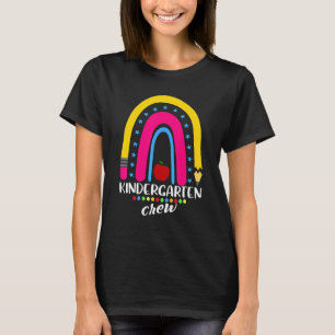 Kindergarten Crew Cute Rainbow Heart Kinder Teache T-Shirt