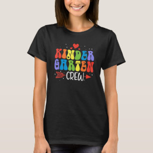 Kindergarten Crew Happy First Day Of School Kinder T-Shirt