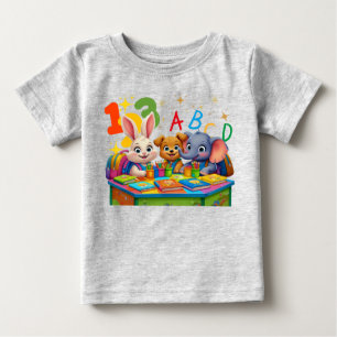 Kindergarten Cuties – ABC Animal Friends Baby T-Shirt