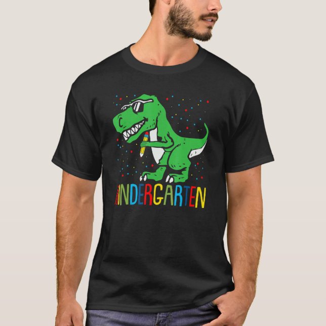 Kindergarten Dinosaur Back To School Rex Kinder St T-Shirt (Front)