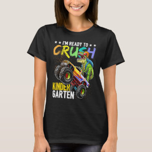 Kindergarten Dinosaur Monster Truck Back To School T-Shirt