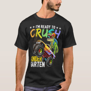 Kindergarten Dinosaur Monster Truck Back To School T-Shirt