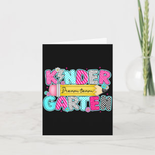 Kindergarten dream team back to school first day card