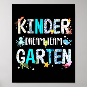 Kindergarten Dream Team Garten Ocean Animal Poster