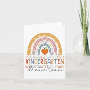 Kindergarten Dream Team Rainbow Welcome Ck To Scho Card