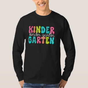 Kindergarten Dream Team Teacher Student Funny Back T-Shirt