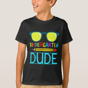 Kindergarten Dude Fun First Day Back To School Stu T-Shirt