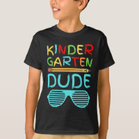 Kindergarten Dude  Fun Pencil First Day School Blu
