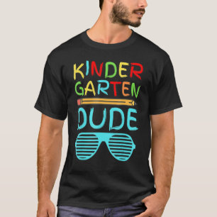 Kindergarten Dude Pencil First Day School Blue T-Shirt