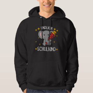 Kindergarten Elephant School Children School Cone Hoodie