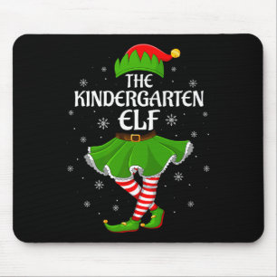 Kindergarten Elf Christmas Family Girls Women Elf Mouse Pad