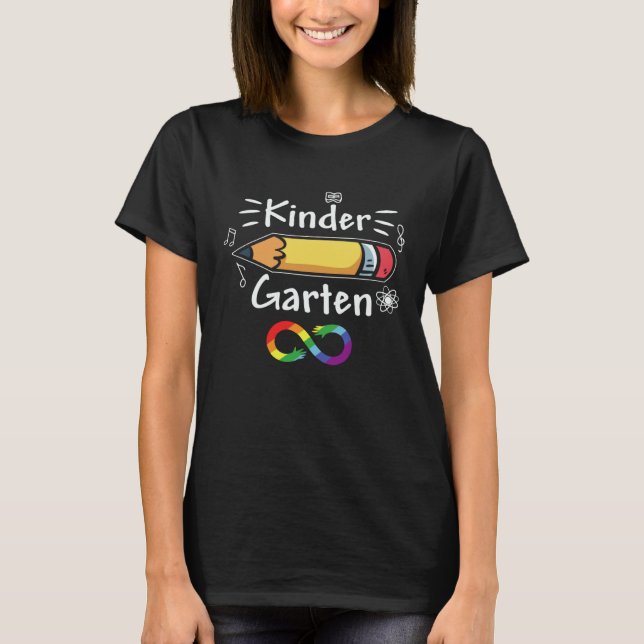 Kindergarten First Day Of School Autism Awareness  T-Shirt (Front)