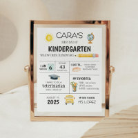 Kindergarten First Day of School Sign