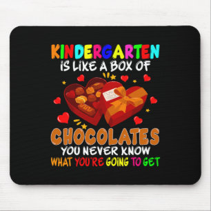 Kindergarten Fun Box Of Chocolates Valentine's Day Mouse Pad