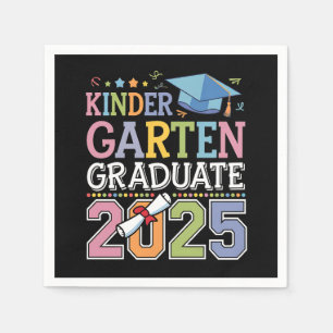 Kindergarten Graduate 2025 Graduation School Napkin