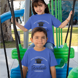 Kindergarten Graduate Custom Kids Graduation Blue T-Shirt