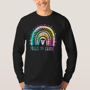 Kindergarten Graduated Hello 1st Grade Tie Dye Rai T-Shirt