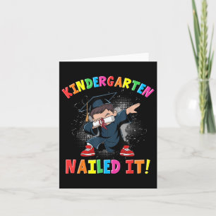 Kindergarten Graduation 2025 Boys Kids Dabbing Gra Card
